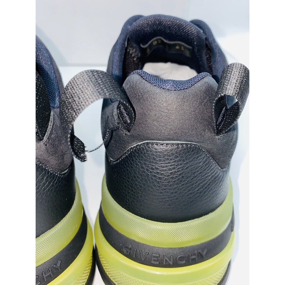 GIVENCHY Men's GIV 1 Leather and Mesh Sneakers Black EUR 43.5 / US 10.5 - Picture 9 of 11